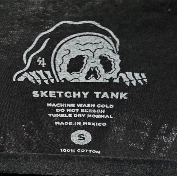 Sketchy Tank Tee - S - Picture 2 of 4